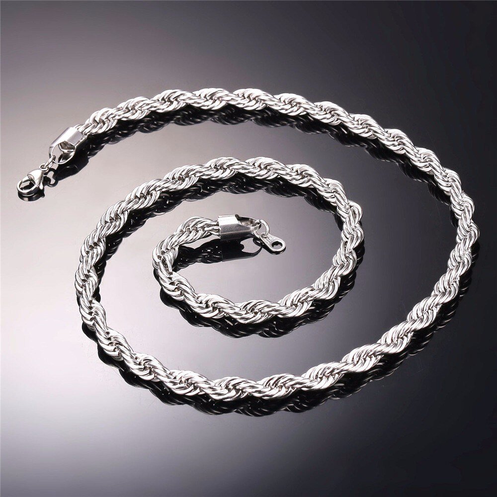 Thick Twisted Rope Braided Men's Chain Thick Twisted Rope Braided Men's Chain