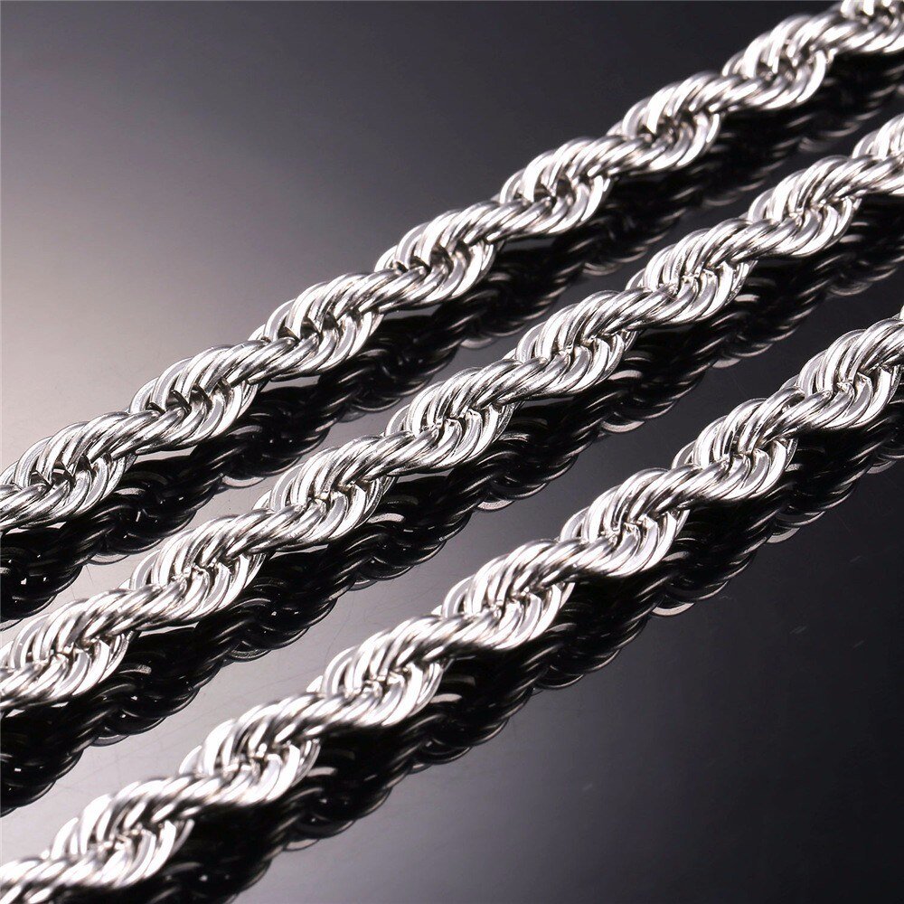 Thick Twisted Rope Braided Men's Chain Thick Twisted Rope Braided Men's Chain