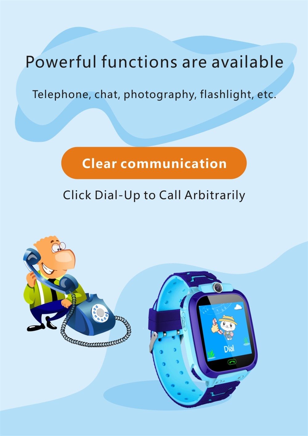 Kid's Waterproof Anti-lost Smart Watch