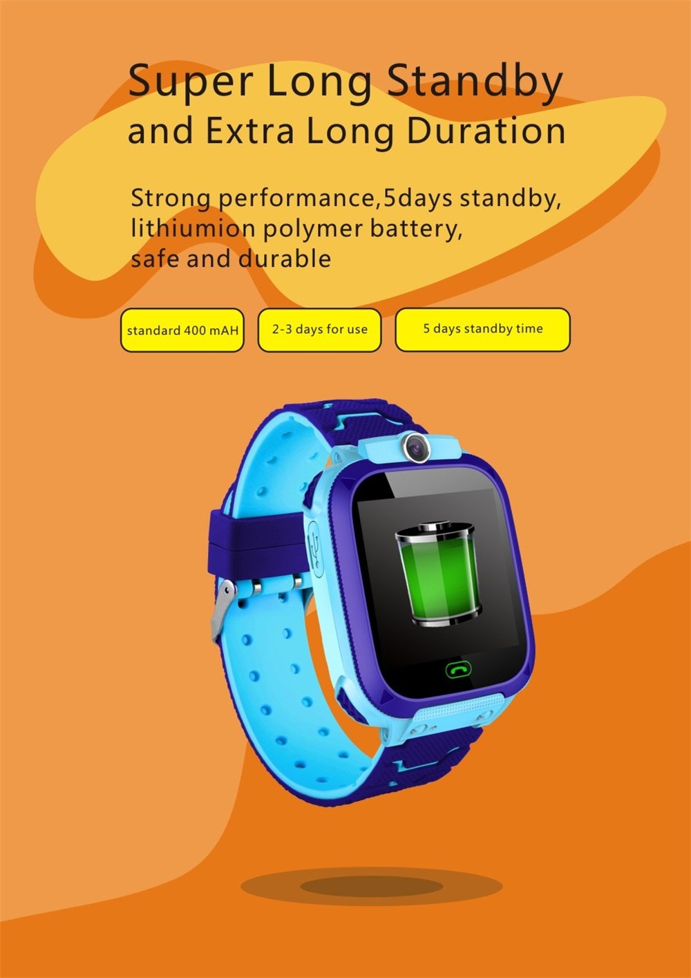 Kid's Waterproof Anti-lost Smart Watch